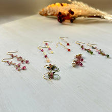 画像をギャラリービューアに読み込む, トルマリンとオパールのブーケピアス/ポスト