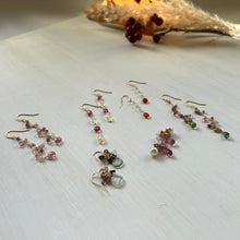 画像をギャラリービューアに読み込む, トルマリンとオパールのブーケピアス/ポスト