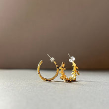 画像をギャラリービューアに読み込む, 🔹サージカルステンレス🔹 コーラルフープピアス/ゴールドメッキ