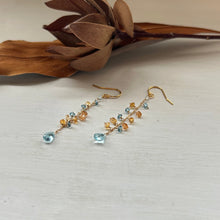 画像をギャラリービューアに読み込む, ✨NEW【11月の誕生石】ブルートパーズとシトリンのチェーンピアス