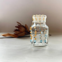 画像をギャラリービューアに読み込む, ✨NEW【11月の誕生石】ブルートパーズとシトリンのチェーンピアス