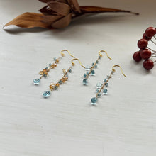 画像をギャラリービューアに読み込む, ✨NEW【11月の誕生石】ブルートパーズとシトリンのチェーンピアス