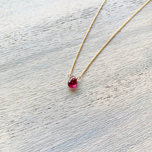 画像をギャラリービューアに読み込む, 【10月誕生石】トルマリンのネックレス/ペアシェイプ