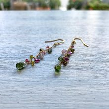 画像をギャラリービューアに読み込む, トルマリン チェーンピアス/グリーン