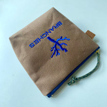 画像をギャラリービューアに読み込む, NEW✨ 珊瑚ロゴ刺繍ポーチ Sサイズ(ブラウン)
