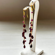 画像をギャラリービューアに読み込む, ✨NEW【1月誕生石】ガーネットチェーンピアス/ロング
