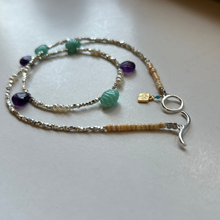 画像をギャラリービューアに読み込む, SVビーズと天然石のネックレス/アメシスト・アマゾナイト