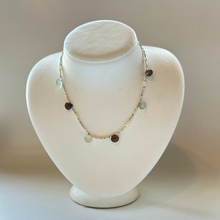 画像をギャラリービューアに読み込む, SVビーズと天然石のネックレス/スモーキー・グリーンクォーツ