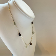 画像をギャラリービューアに読み込む, SVビーズと天然石のネックレス/スモーキー・グリーンクォーツ