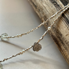 画像をギャラリービューアに読み込む, SVビーズと天然石のネックレス/スモーキー・グリーンクォーツ