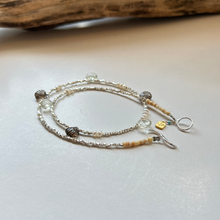 画像をギャラリービューアに読み込む, SVビーズと天然石のネックレス/スモーキー・グリーンクォーツ