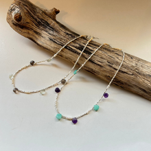 画像をギャラリービューアに読み込む, SVビーズと天然石のネックレス/スモーキー・グリーンクォーツ