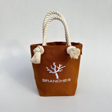 画像をギャラリービューアに読み込む, BRANCHES オリジナル トートバッグS *珊瑚刺繍入り*キャニオンブラウン(白刺繍、白紐)