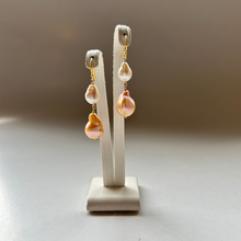 画像をギャラリービューアに読み込む, 淡水カラーパール 大粒ピアス/2粒