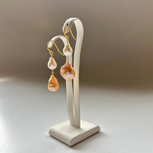 画像をギャラリービューアに読み込む, 淡水カラーパール 大粒ピアス/2粒