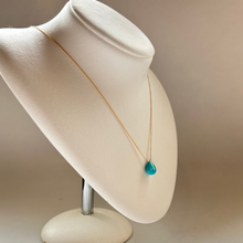 画像をギャラリービューアに読み込む, ターコイズのネックレス/マロンカボ大粒【45㎝】