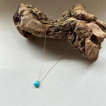 画像をギャラリービューアに読み込む, ターコイズのネックレス/マロンカボ大粒【45㎝】