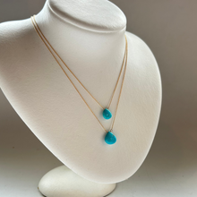画像をギャラリービューアに読み込む, ターコイズのネックレス/マロンカボ大粒【45㎝】