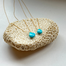画像をギャラリービューアに読み込む, ターコイズのネックレス/マロンカボ大粒【45㎝】