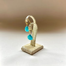 画像をギャラリービューアに読み込む, ターコイズのマロンカットピアス