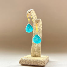 画像をギャラリービューアに読み込む, ターコイズのマロンカットピアス