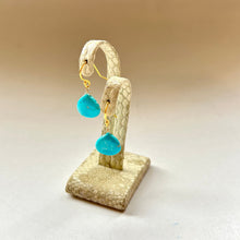 画像をギャラリービューアに読み込む, ターコイズのマロンカットピアス