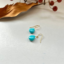 画像をギャラリービューアに読み込む, ターコイズのマロンカットピアス