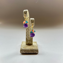 画像をギャラリービューアに読み込む, ✨NEW✨ シェル型 天然石のブーケピアス(タイプ⓵~⑩お選び下さい)