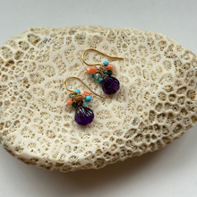 画像をギャラリービューアに読み込む, ✨NEW✨ シェル型 天然石のブーケピアス(タイプ⓵~⑩お選び下さい)