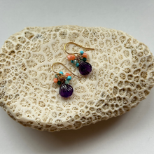 画像をギャラリービューアに読み込む, ✨NEW✨ シェル型 天然石のブーケピアス(タイプ⓵~⑩お選び下さい)