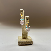 画像をギャラリービューアに読み込む, ✨NEW✨ シェル型 天然石のブーケピアス(タイプ⓵~⑩お選び下さい)