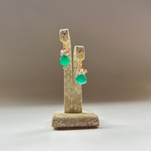 画像をギャラリービューアに読み込む, ✨NEW✨ シェル型 天然石のブーケピアス(タイプ⓵~⑩お選び下さい)