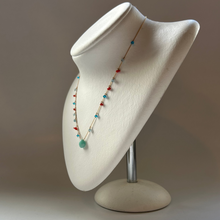 画像をギャラリービューアに読み込む, シェル型天然石の粒々ネックレス