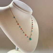 画像をギャラリービューアに読み込む, シェル型天然石の粒々ネックレス