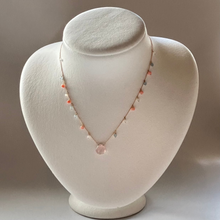 画像をギャラリービューアに読み込む, シェル型天然石の粒々ネックレス