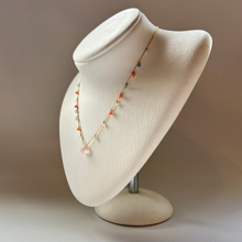 画像をギャラリービューアに読み込む, シェル型天然石の粒々ネックレス