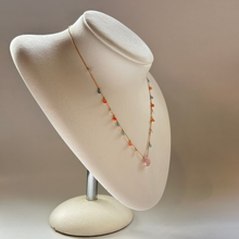 画像をギャラリービューアに読み込む, シェル型天然石の粒々ネックレス