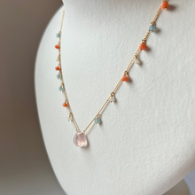 画像をギャラリービューアに読み込む, シェル型天然石の粒々ネックレス