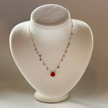 画像をギャラリービューアに読み込む, シェル型天然石の粒々ネックレス