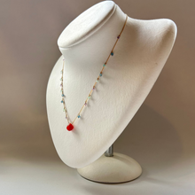 画像をギャラリービューアに読み込む, シェル型天然石の粒々ネックレス