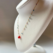 画像をギャラリービューアに読み込む, シェル型天然石の粒々ネックレス