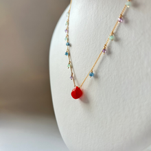 画像をギャラリービューアに読み込む, シェル型天然石の粒々ネックレス