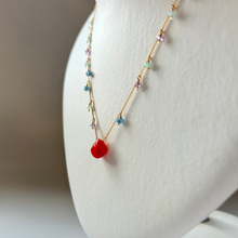 画像をギャラリービューアに読み込む, シェル型天然石の粒々ネックレス