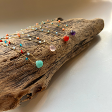 画像をギャラリービューアに読み込む, シェル型天然石の粒々ネックレス