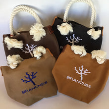 画像をギャラリービューアに読み込む, BRANCHES オリジナル トートバッグ *珊瑚刺繍入り*ココア~白刺繍