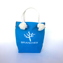 画像をギャラリービューアに読み込む, BRANCHES オリジナル トートバッグ *珊瑚刺繍入り*スカイブルー~白刺繡