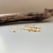 画像をギャラリービューアに読み込む, スぺサタイトガーネットのロングピアス