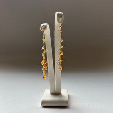 画像をギャラリービューアに読み込む, スぺサタイトガーネットのロングピアス