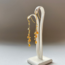 画像をギャラリービューアに読み込む, スぺサタイトガーネットのロングピアス