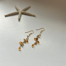 画像をギャラリービューアに読み込む, スぺサタイトガーネットのロングピアス